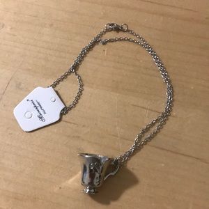 Beauty & the Beast Tea cup pendant necklace